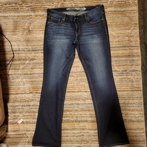 Express Jeans, 12 regular, Women's Slim Fit, Ultra Low Rise, Blue Jeans